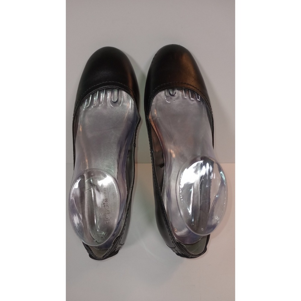 BCBG Women's Black Ballet Flats Size 8 with Laced Heel *READ*
